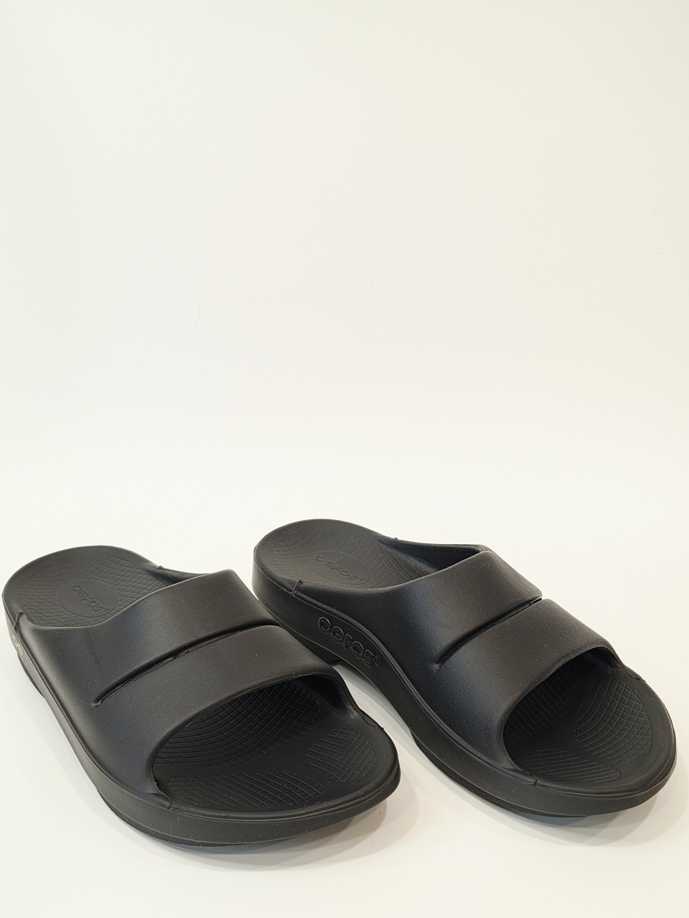 OOFOS Women's Black Slide Sandals